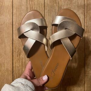 Gold sandals